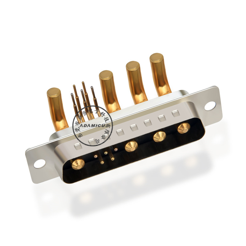 derékszögű nagy teljesítményű hüvely 9w4 d-sub csatlakozó PCB-hez